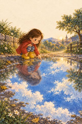 絵本『みずたまりの そら』の表紙