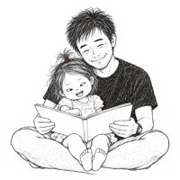 Zendyのアイコン（父と娘の絵）